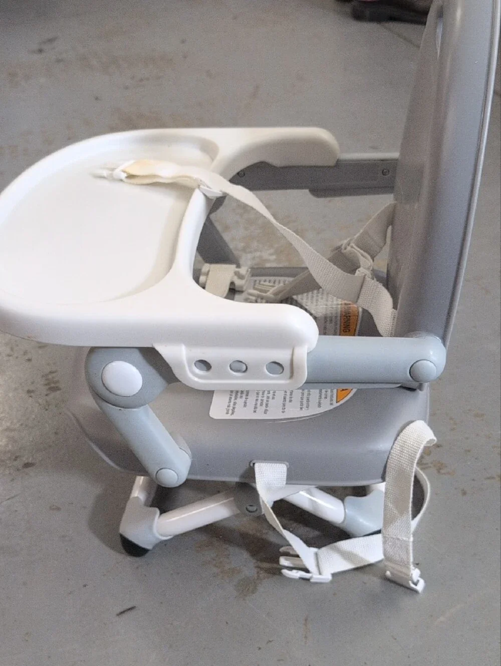 Chicco Gray & White Baby Booster Seat with Removable Tray